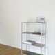 Aluminum and glass shelf