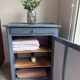 Confiturier, old Parisian sideboard, blue patina