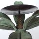 Antique palm tree-shaped candlestick in patinated metal