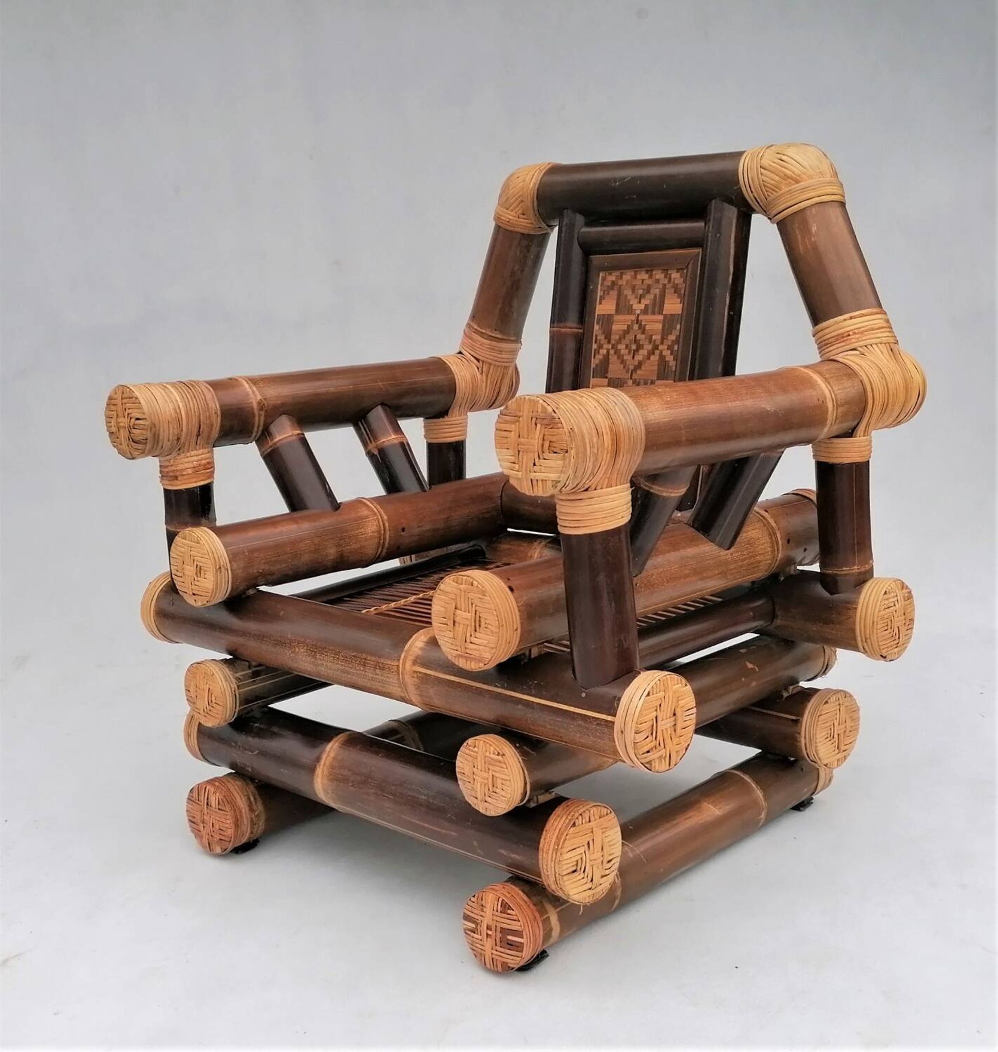 Bamboo armchair, 1970s