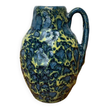 Mid-Century West German vase in WGP Fat Lava pottery by Scheurich, 1960s.