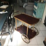 Rolling service wood and brass
