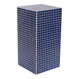 Colonne bleue table d'appoint 66x33 cm