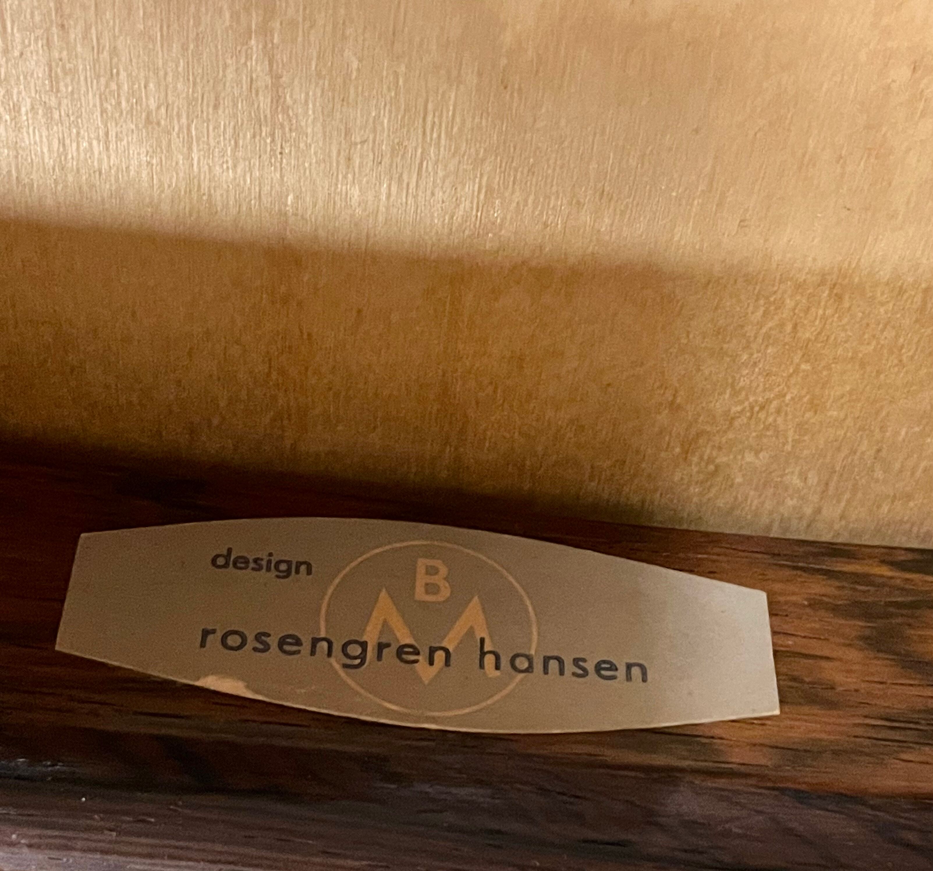 4 chaises en palissandre danoises par Hans Rosengren