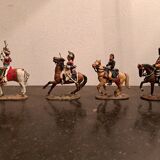 Lot de 8 cavaliers Delprado en plomb peint