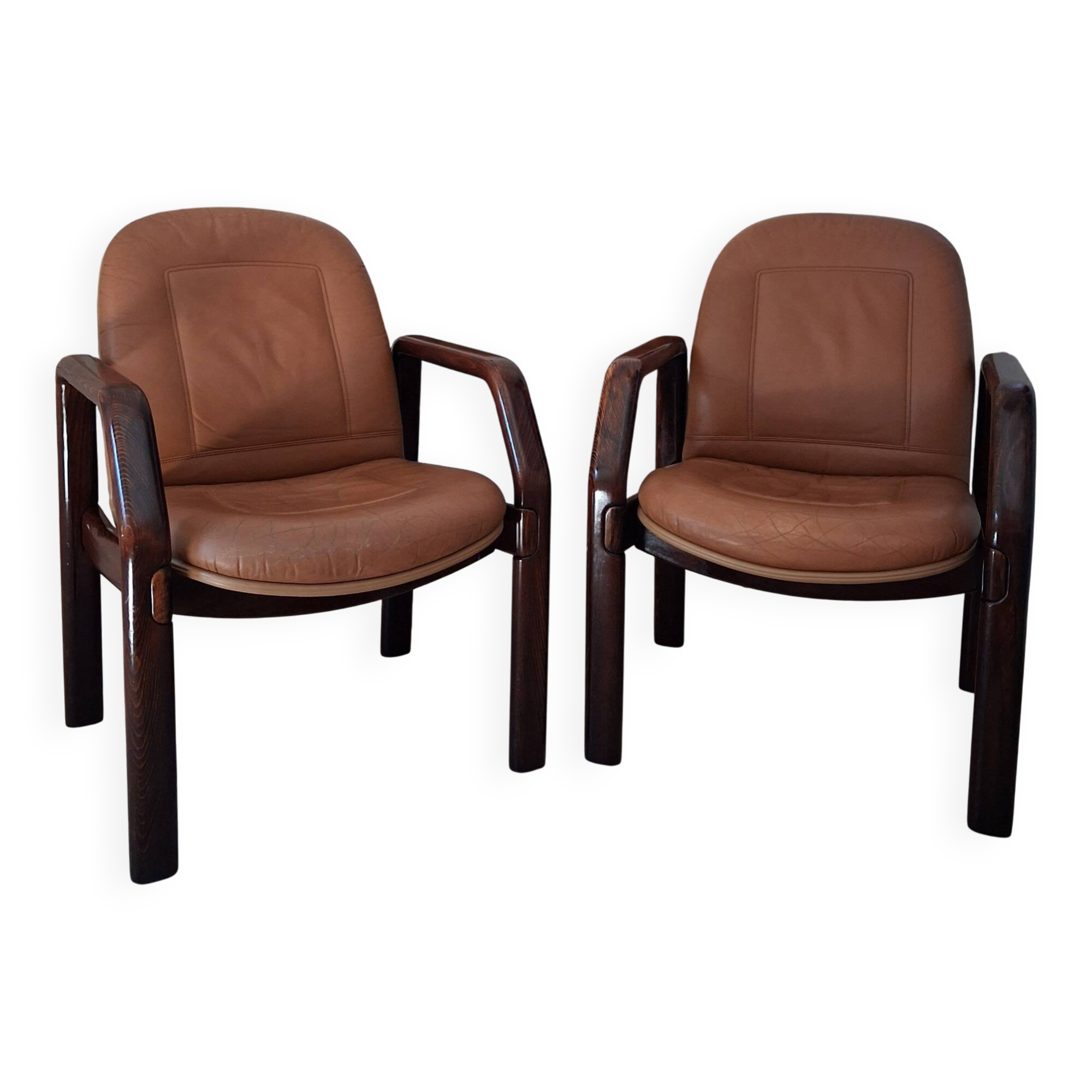 Pair of lounge armchairs from the high-end brand ATAL.