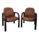 Pair of lounge armchairs from the high-end brand ATAL.