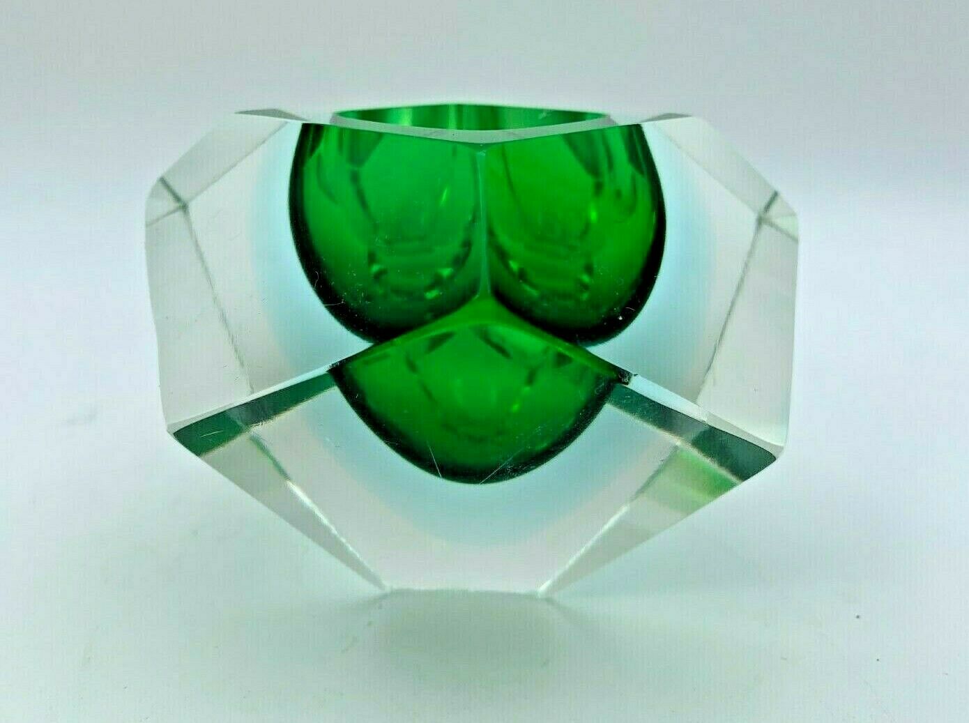 Sulfure presse papier scandinave pan coupe 1960 a facettes