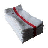 Set of 6 antique half-cloths, embroidered BR