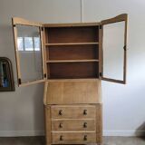 Antique English secretary display cabinet