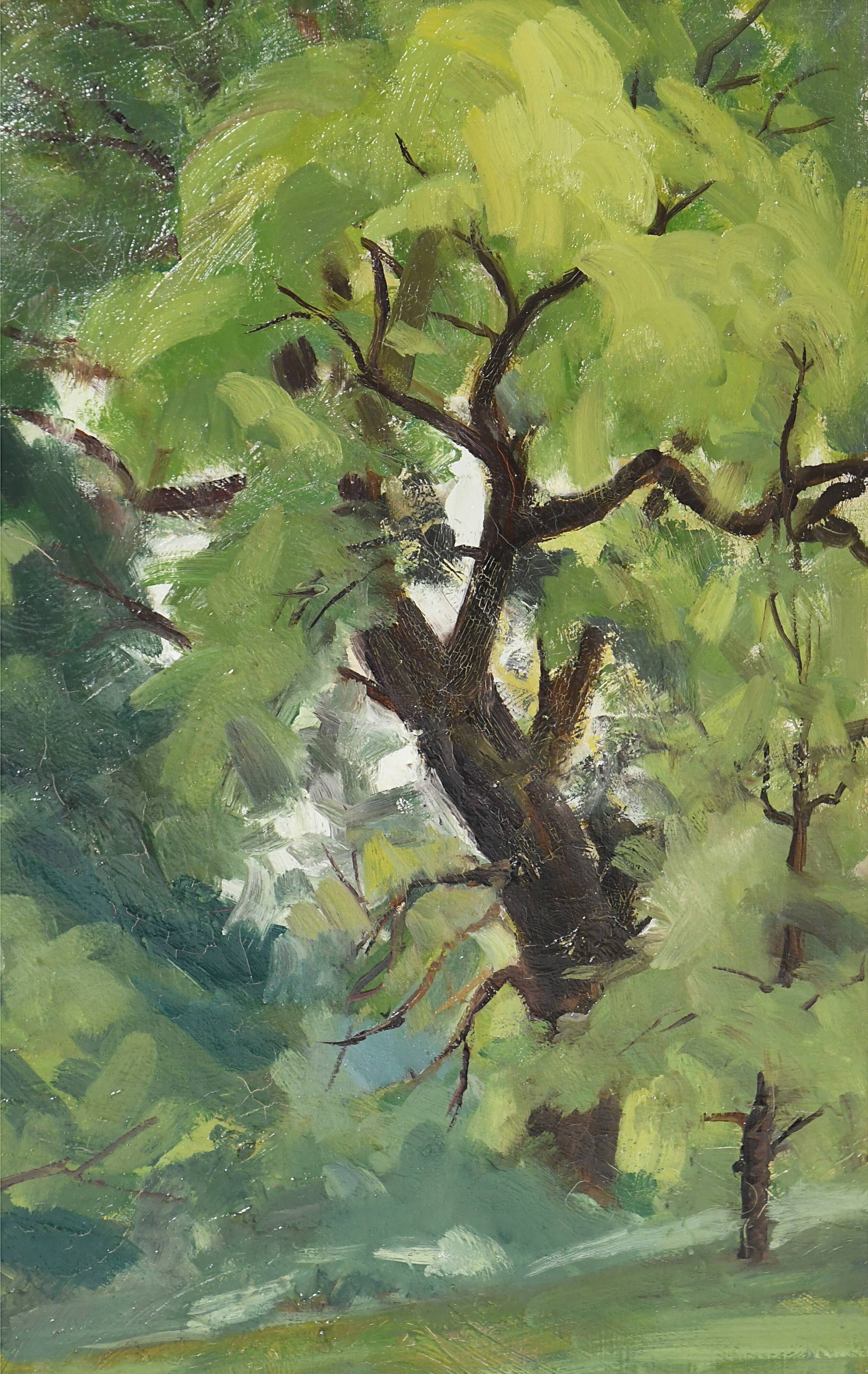 Geza szegedi molnar (1906-1970) oil on canvas "landscape"