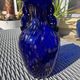 Vase Amphore Murano Vintage – Bleu Cobalt & Inclusions d’Or – 1970
