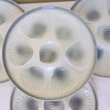 4 vintage oyster plates Moulin des Loups in porcelain 2106172