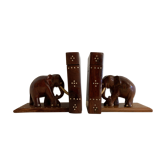 Pair of greenhouses books elephants in teak, 1970