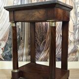 Console / Side table in mahogany and marble – Empire period, 19th century
