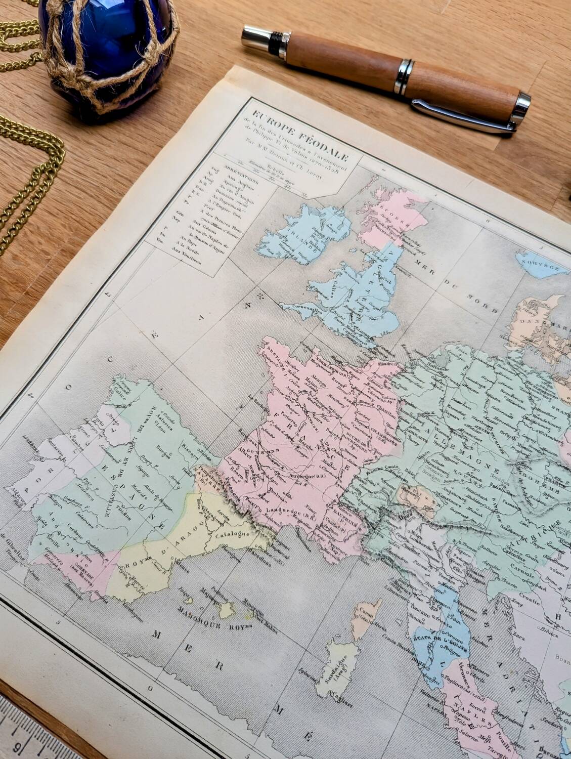 Printed in 1879, Feudal Europe.