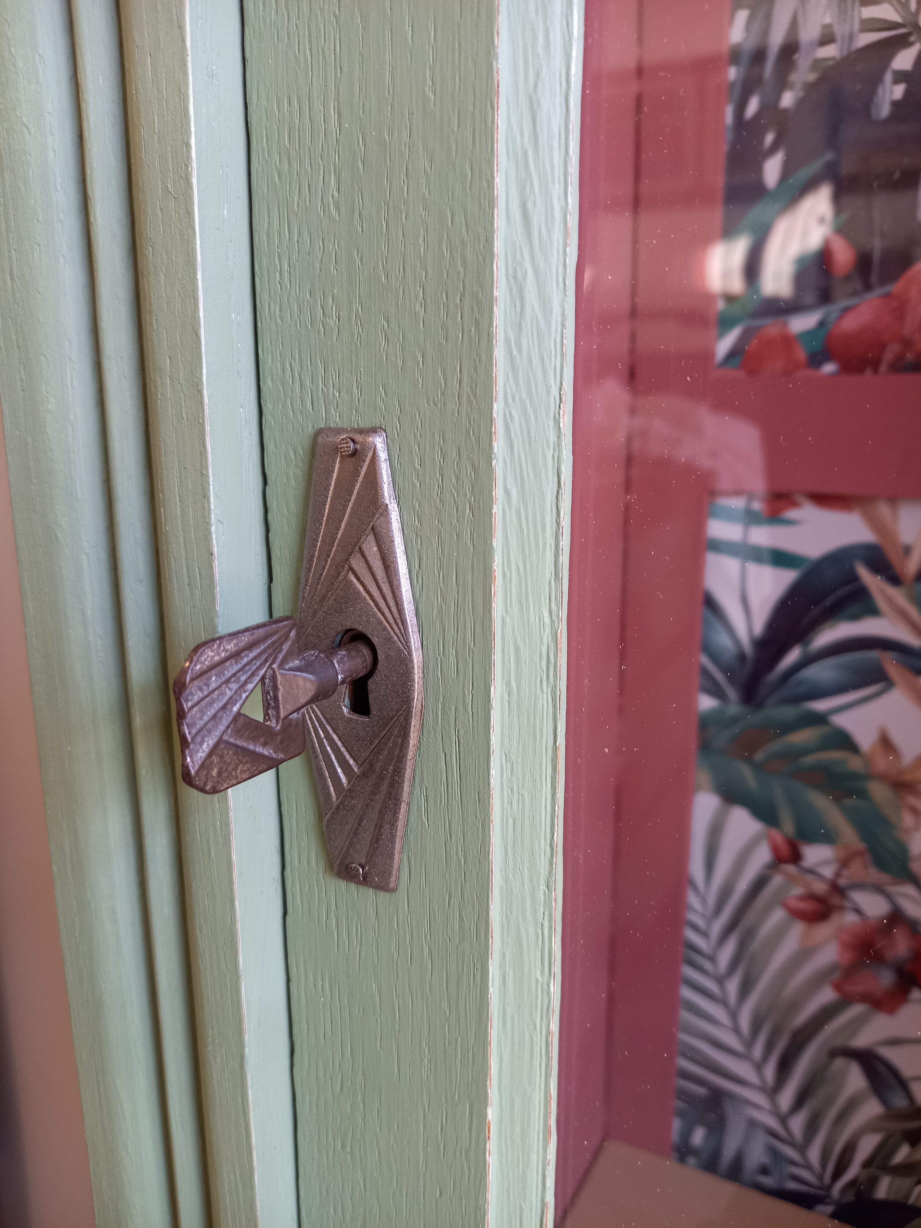 Patinated Art Deco style showcase