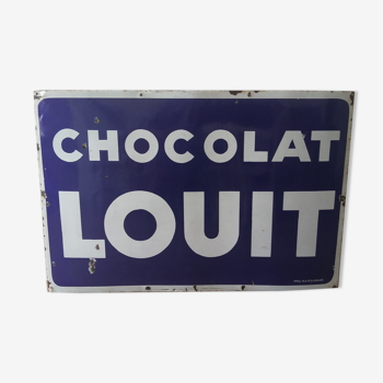 Enamelled tole plate "chocolat louit"