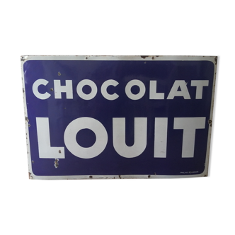 Enamelled tole plate "chocolat louit"