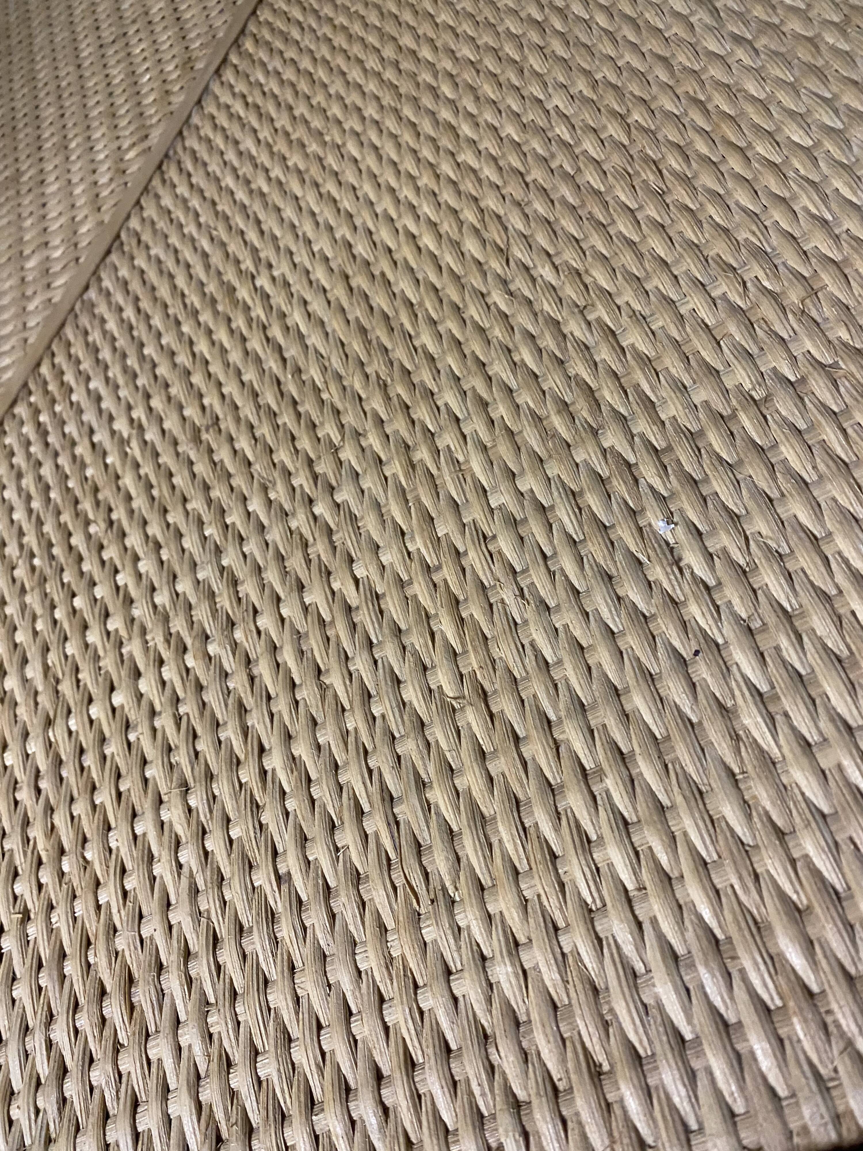 Rattan and wood dining table