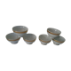 6 bols luxury porcelain france blancs gold border