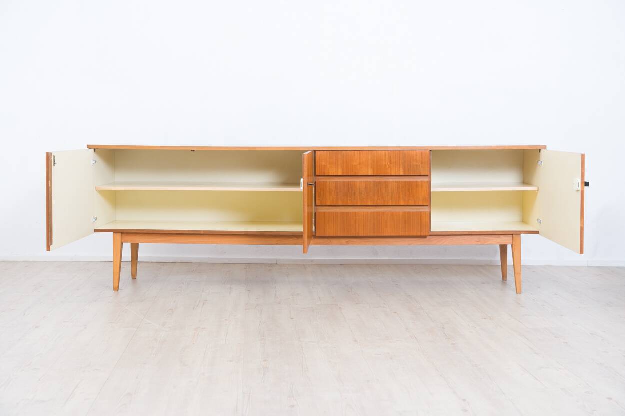 1960s walnut grand buffet, manufacturer Royal Sweden.