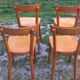 Set of 4 Baumann bistro chairs from the 1950s.