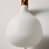 MK10987 Teak and glass wall lamp by Uno & Östen Kristiansson for Luxus