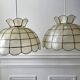Pair of mother-of-pearl and brass suspensions 60-70s