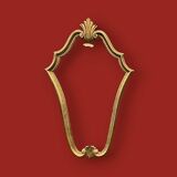 Gold leaf wall mirror in resin – Baroque style – H68 cm