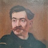 Antique oil painting of gentleman c1890