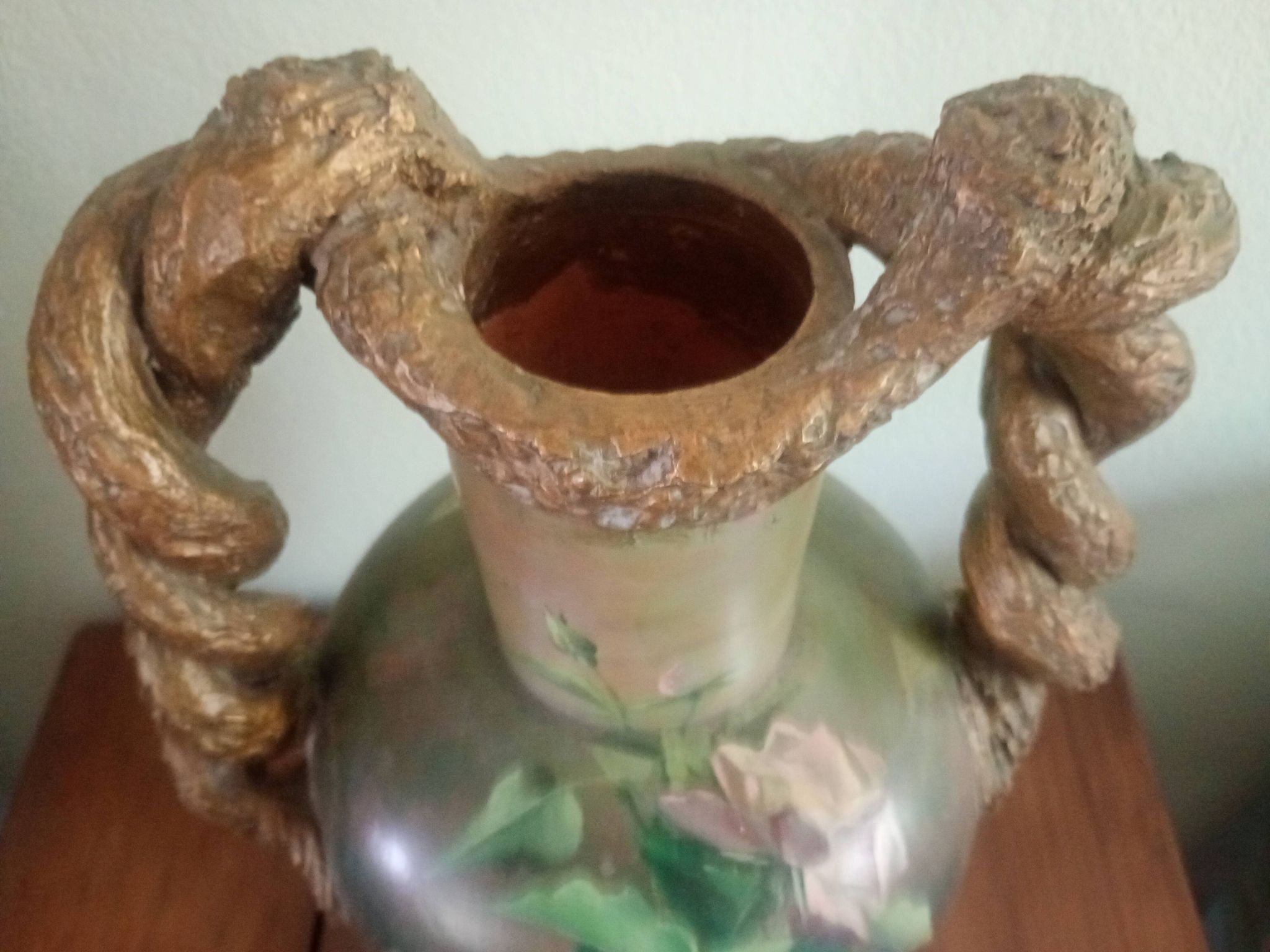 Double-handled vase with roses by Georges Weissenburger, École de Nancy.