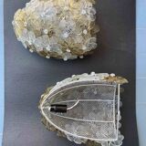 Set of 3 Murano Wall Light Flower by Seguso for Venini, Italy, 1960s