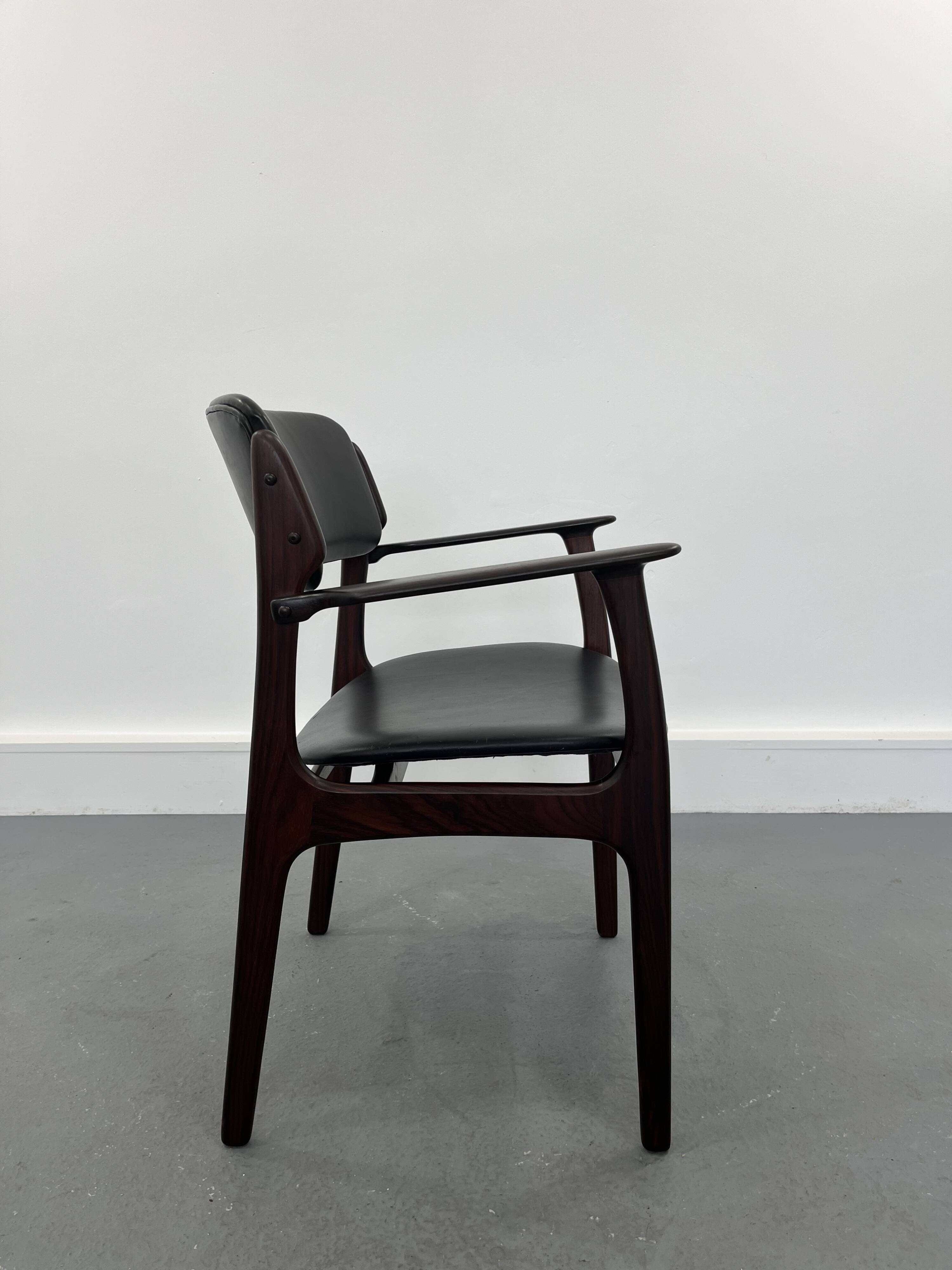 Rosewood armchair by Erik Buch for O.D. Møbler, 1960s