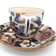 Gien peony coffee cup