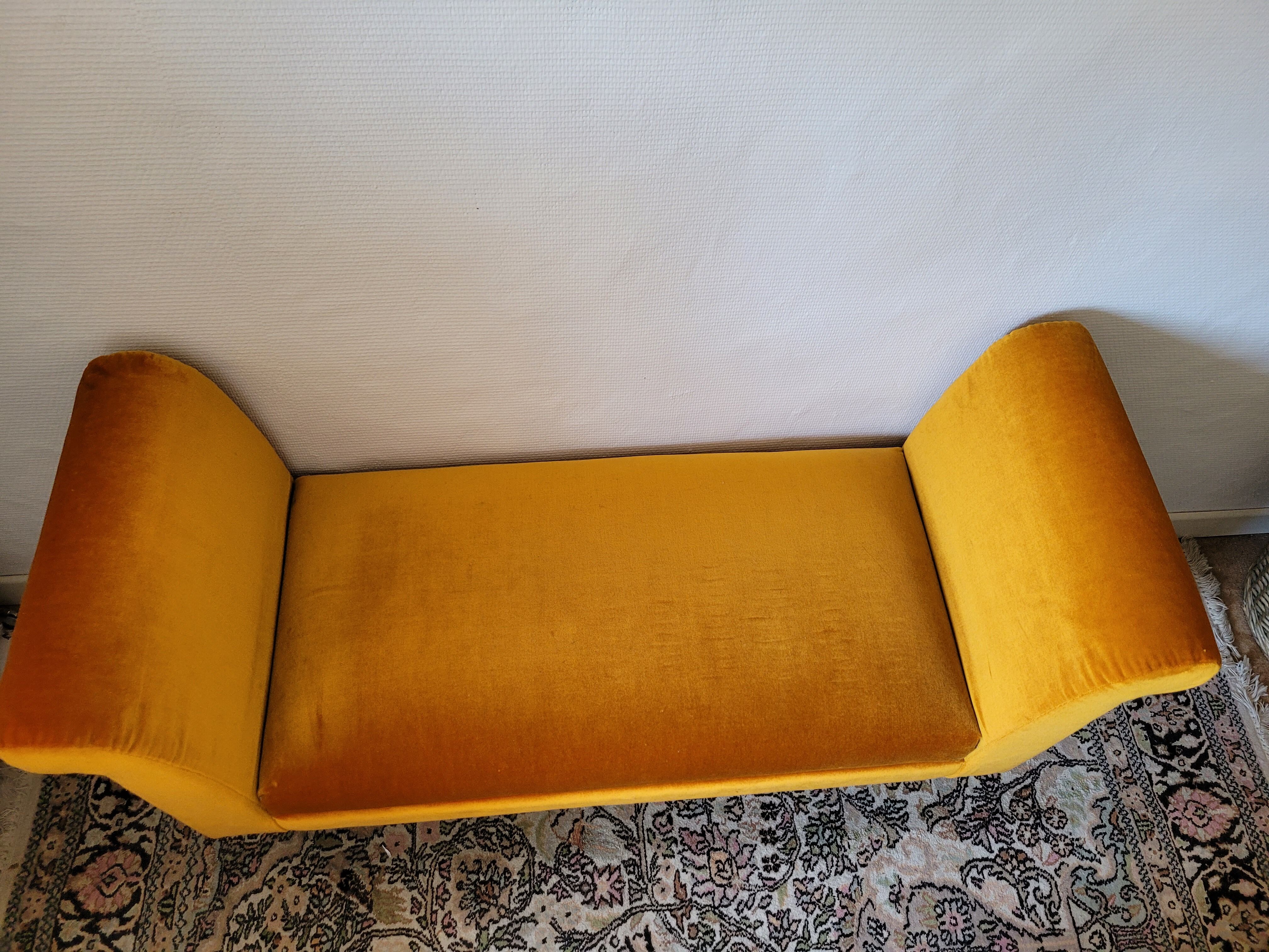 Vintage velvet sofa