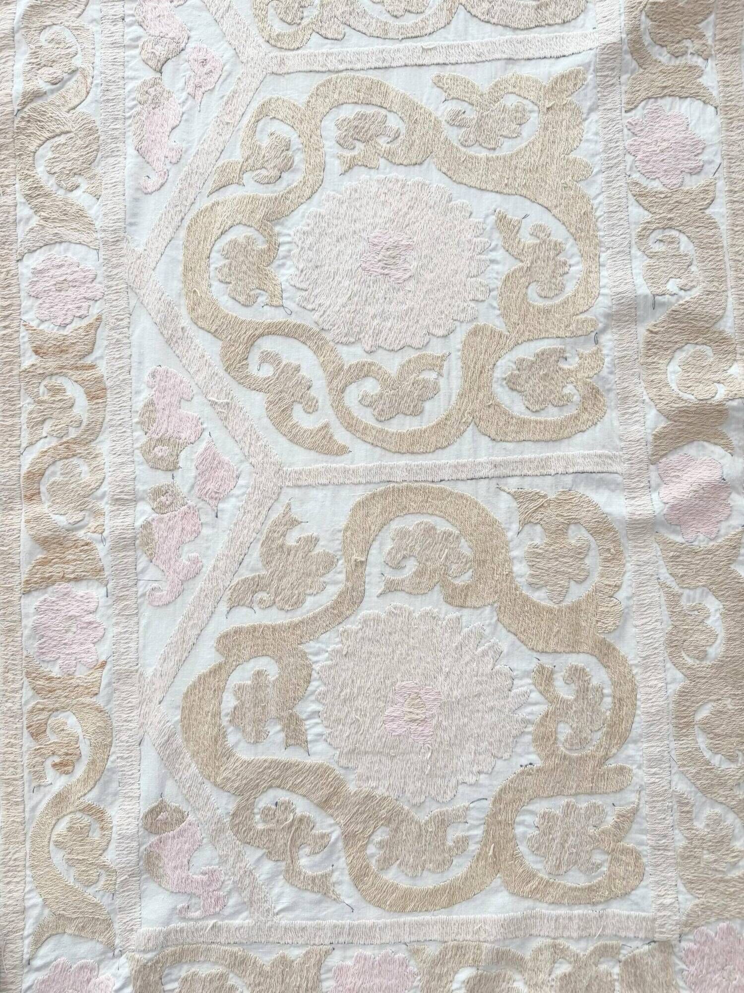 Vintage hand-embroidered tablecloth 77x360 cm