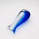 Murano Sommerso Two-Coloured Cobalt Blue Vase Sculpture