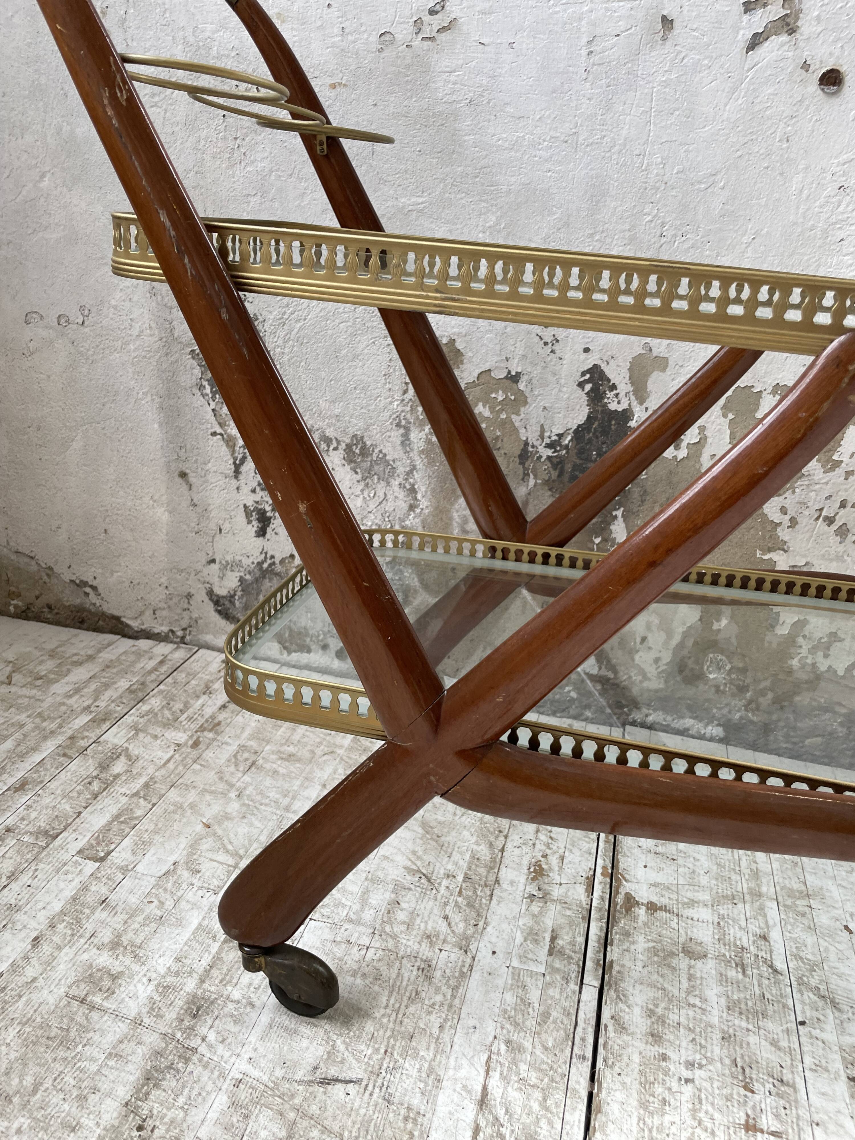 Italian Cesare Lacca style trolley, 1950s