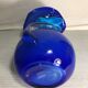 Old Blue Multilayer Glass Vase - Flower Blown Decor Col Corolla Vintage