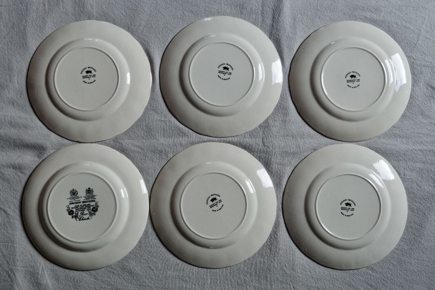 Lot 6 dessert plates Johnson Brothers Rose Chintz series