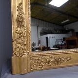 Important gilded wooden mirror, Restoration style – 19th century