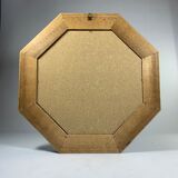 Octagonal mirror in molded wood - French popular work of the twentieth century