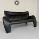 Old 2/3 seater lounge sofa designed by Jan Armgardt for Leolux in black leather