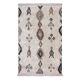 Tapis berbere 160x230 cm blanc motifs colorés
