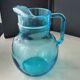 Water jug or orangeade in moulded glass 2 litres