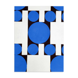 Vinyl on paper, squares and circles