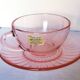 6 tasses café verre rose arcoroc