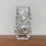 Brutalist Bubble Glass Vase by Josef Schott for Smalandshyttan, Mid-Century Swedish, 1960s