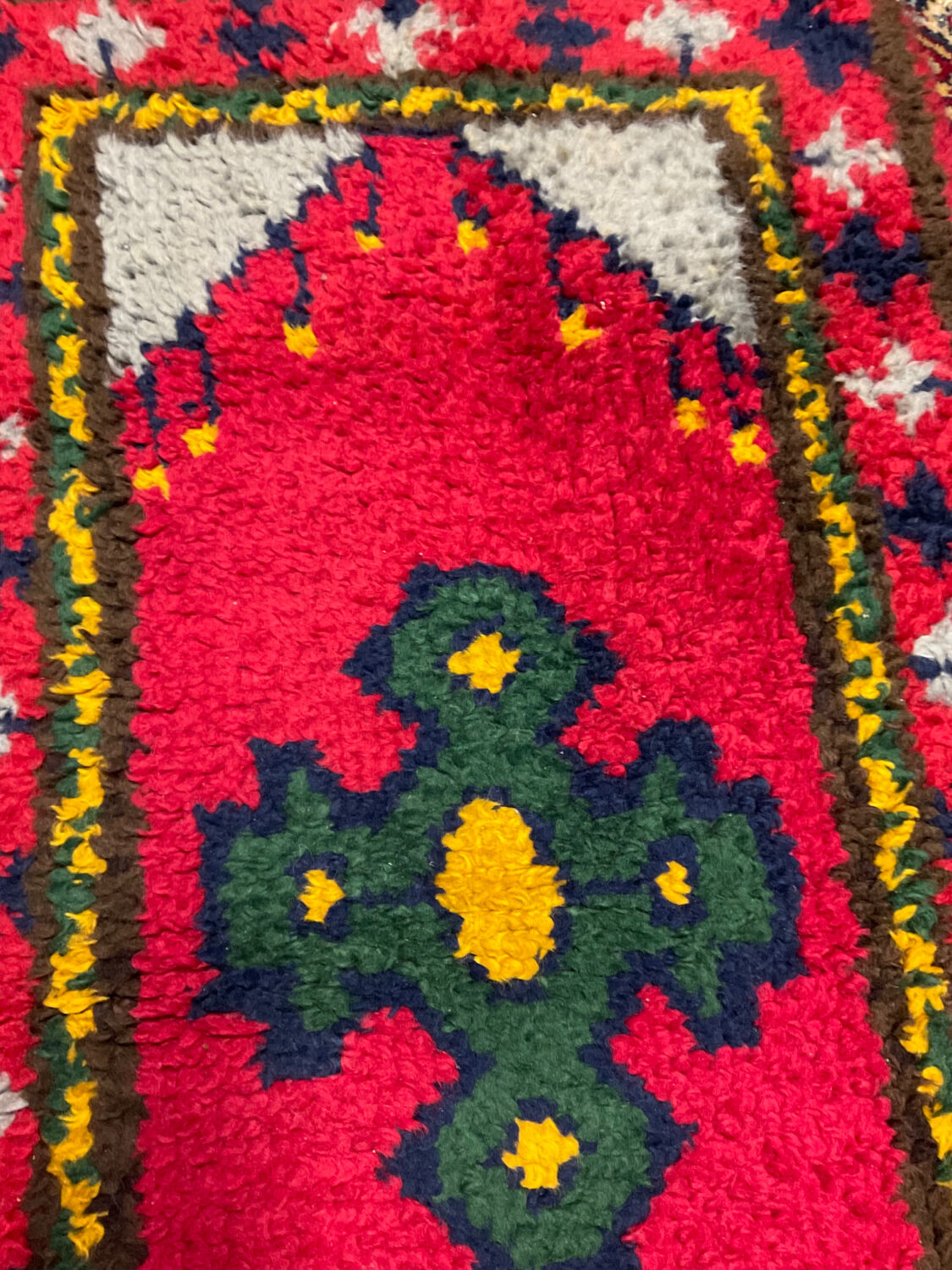 Pair of vintage rugs in Berber style wool